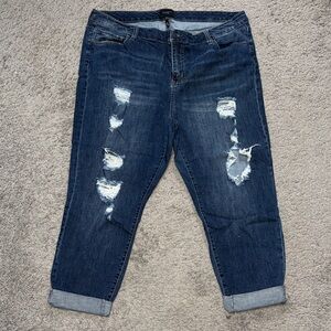 Celebrity Pink Distressed Boyfriend Jeans